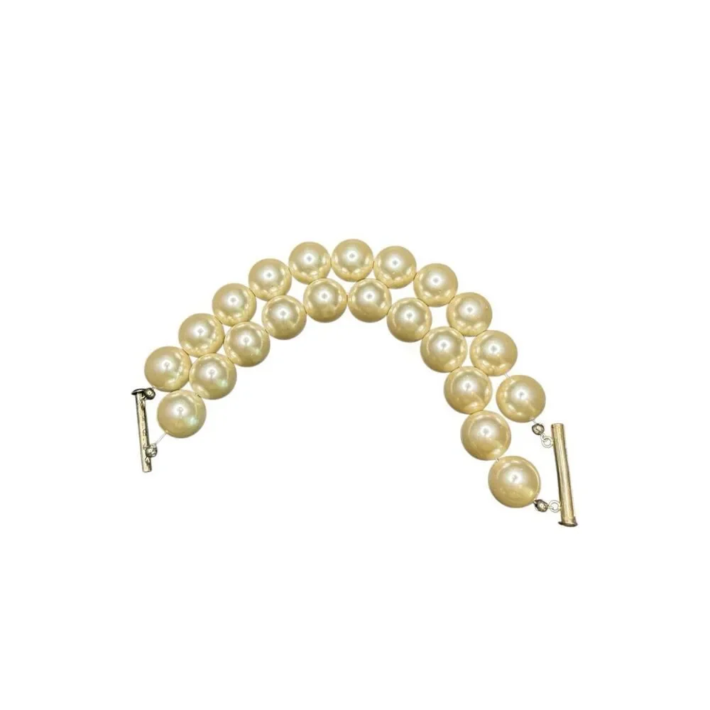 Nordstrom double strand of large faux pearl bracelet